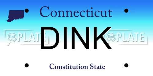 DINK Connecticut License Plate