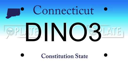DINO3 Connecticut License Plate