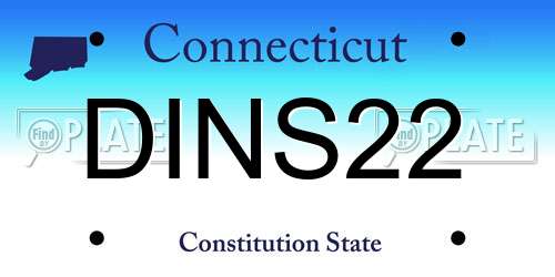 DINS22 Connecticut License Plate
