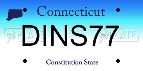 DINS77 Connecticut License Plate