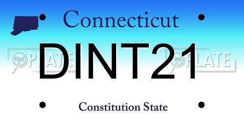 DINT21 Connecticut License Plate