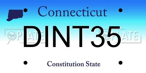 DINT35 Connecticut License Plate