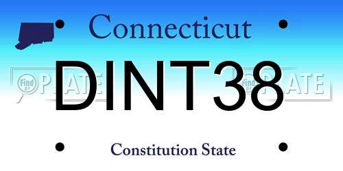 DINT38 Connecticut License Plate