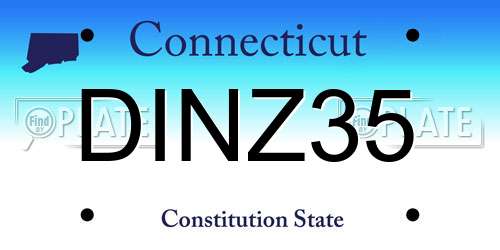 DINZ35 Connecticut License Plate