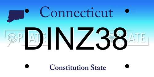 DINZ38 Connecticut License Plate