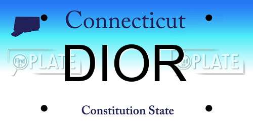 DIOR Connecticut License Plate