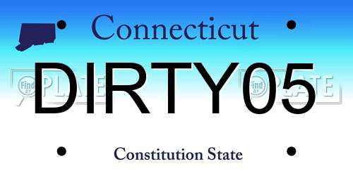 DIRTY05 Connecticut License Plate