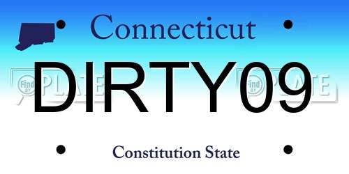 DIRTY09 Connecticut License Plate