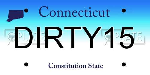 DIRTY15 Connecticut License Plate