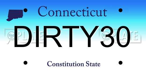 DIRTY30 Connecticut License Plate