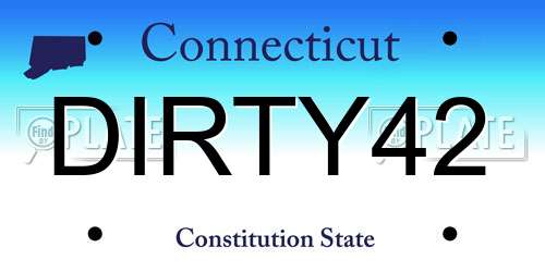 DIRTY42 Connecticut License Plate