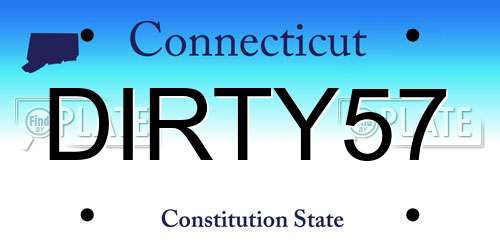 DIRTY57 Connecticut License Plate