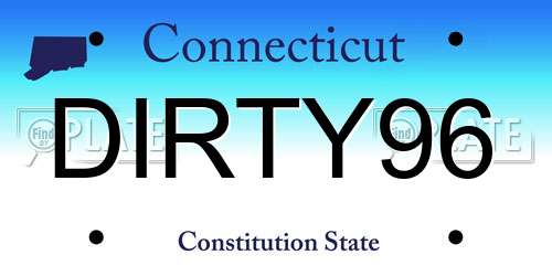 DIRTY96 Connecticut License Plate
