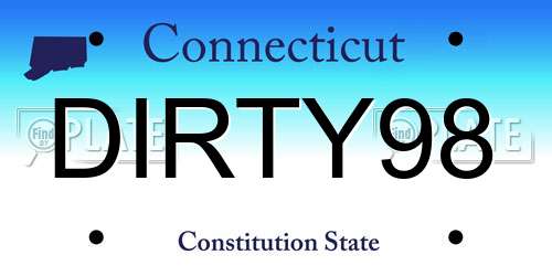 DIRTY98 Connecticut License Plate