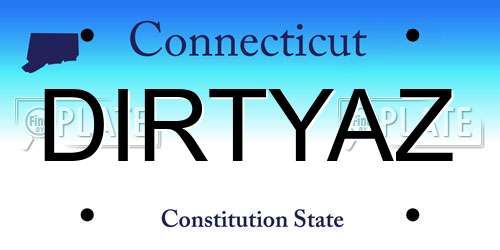 DIRTYAZ Connecticut License Plate