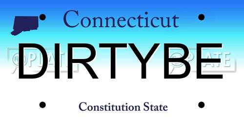 DIRTYBE Connecticut License Plate