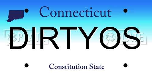 DIRTYOS Connecticut License Plate