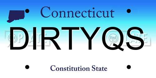 DIRTYQS Connecticut License Plate