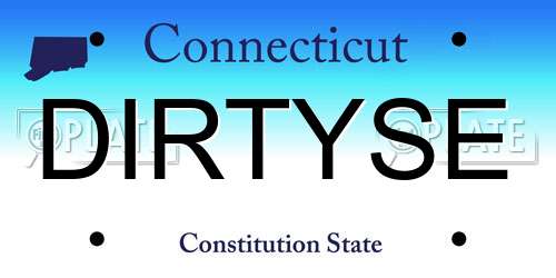 DIRTYSE Connecticut License Plate