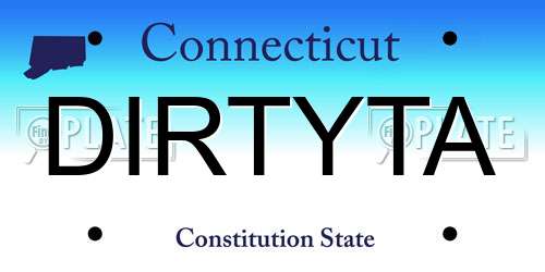 DIRTYTA Connecticut License Plate
