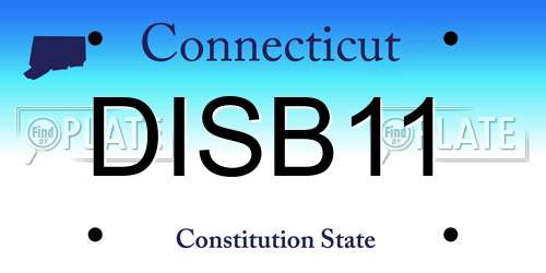 DISB11 Connecticut License Plate