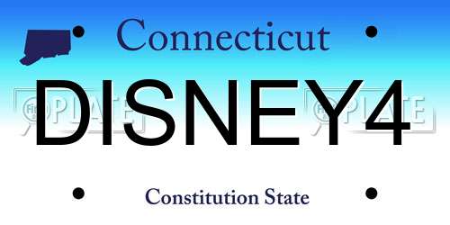DISNEY4 Connecticut License Plate