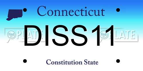 DISS11 Connecticut License Plate