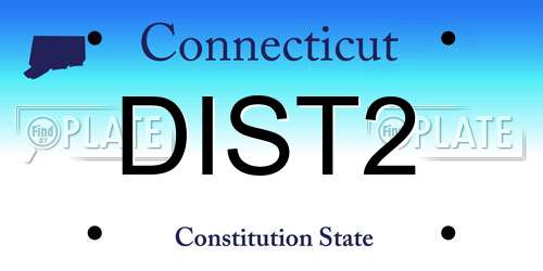 DIST2 Connecticut License Plate