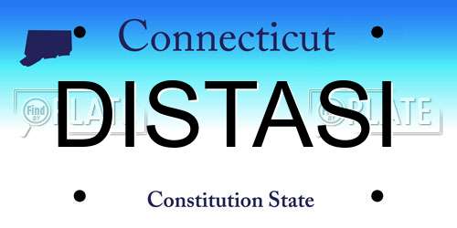 DISTASI Connecticut License Plate