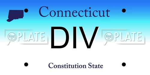 DIV Connecticut License Plate