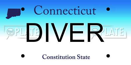 DIVER Connecticut License Plate