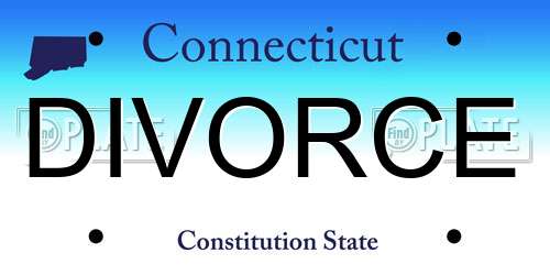 DIVORCE Connecticut License Plate