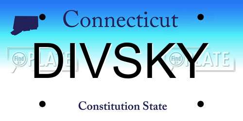 DIVSKY Connecticut License Plate