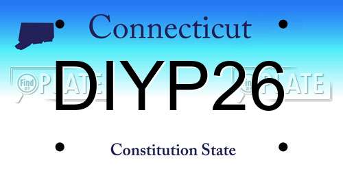 DIYP26 Connecticut License Plate