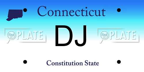 DJ Connecticut License Plate