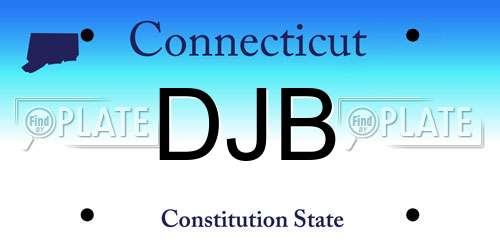 DJB Connecticut License Plate