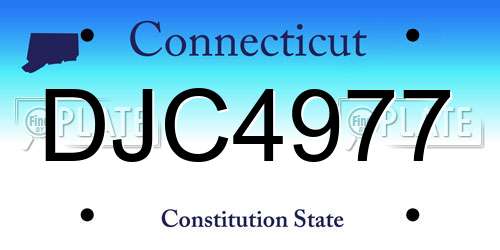 DJC4977 Connecticut License Plate