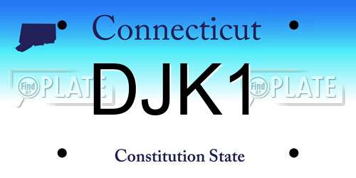 DJK1 Connecticut License Plate