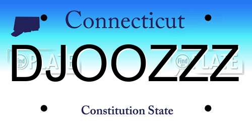 DJOOZZZ Connecticut License Plate