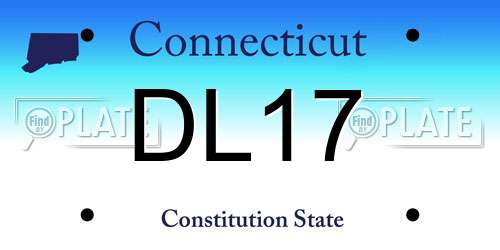 DL17 Connecticut License Plate