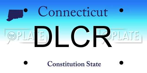 DLCR Connecticut License Plate
