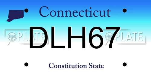 DLH67 Connecticut License Plate