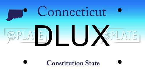 DLUX Connecticut License Plate