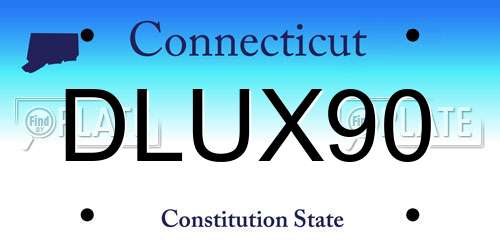 DLUX90 Connecticut License Plate