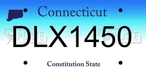 DLX1450 Connecticut License Plate
