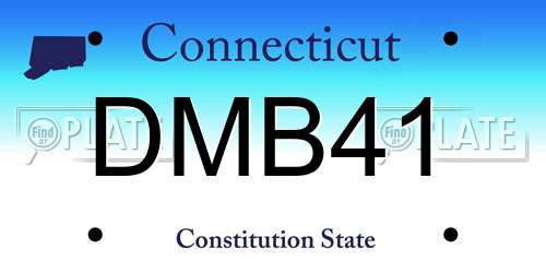 DMB41 Connecticut License Plate