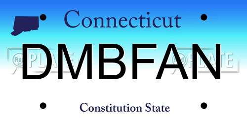 DMBFAN Connecticut License Plate