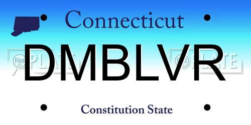 DMBLVR Connecticut License Plate