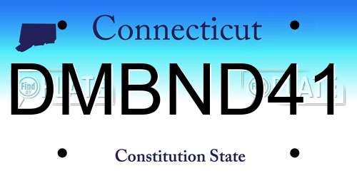 DMBND41 Connecticut License Plate