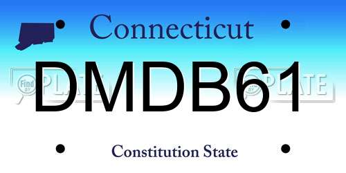 DMDB61 Connecticut License Plate